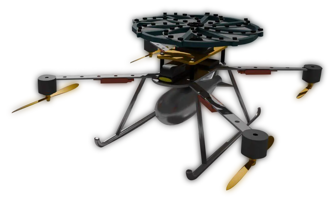 Приклад монтажу системи акустичного наведення на дрон типу коптер